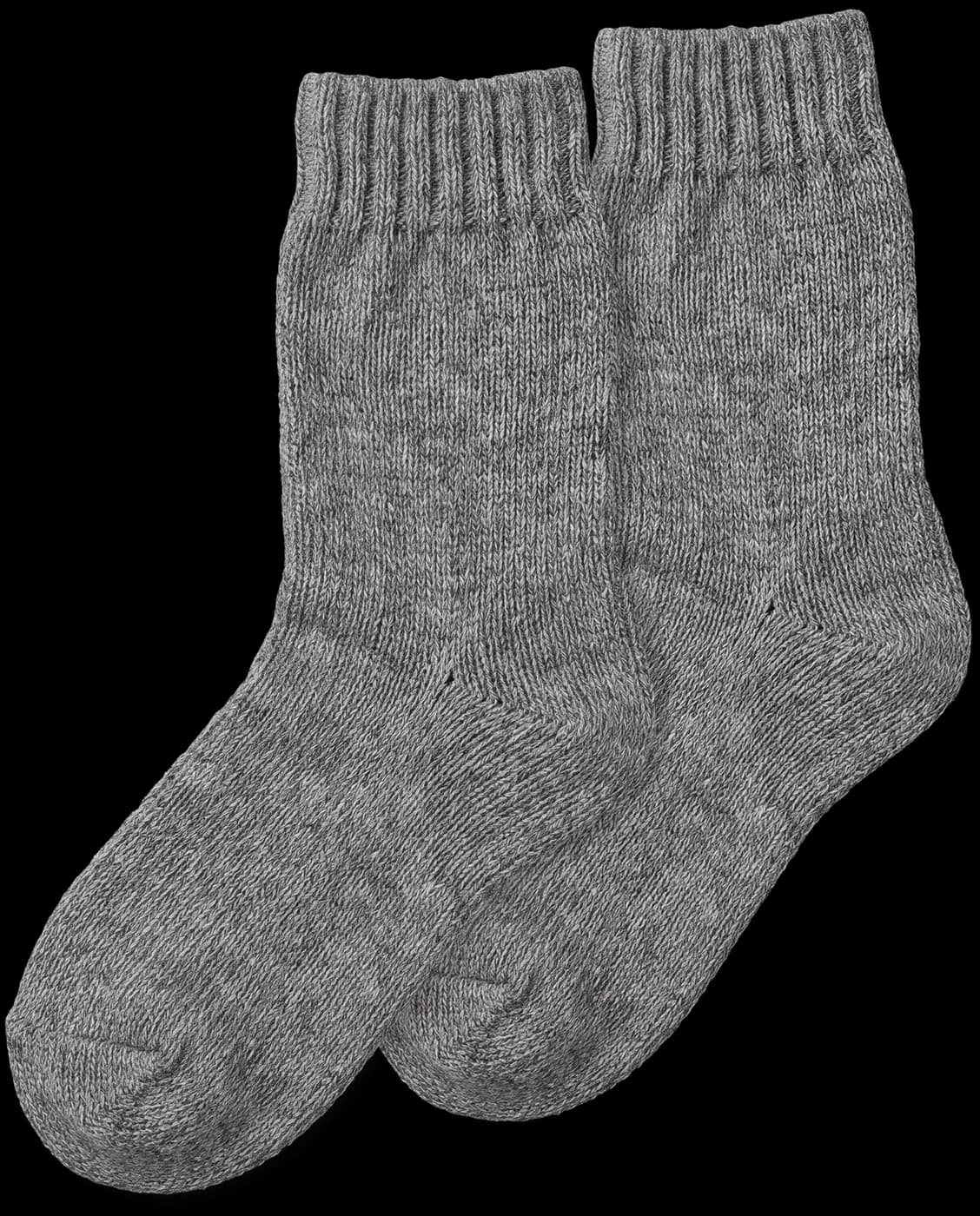 Bas de laine, gris uni