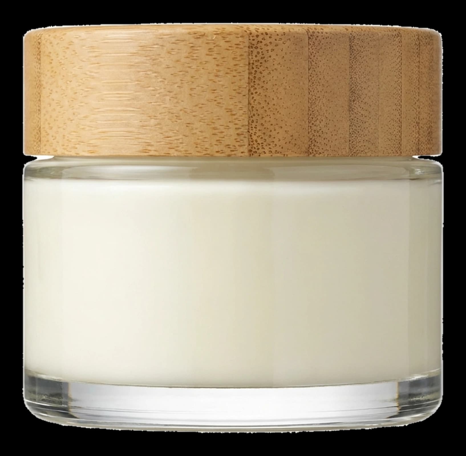 Pot de crème de lanoline au couvercle de bambou