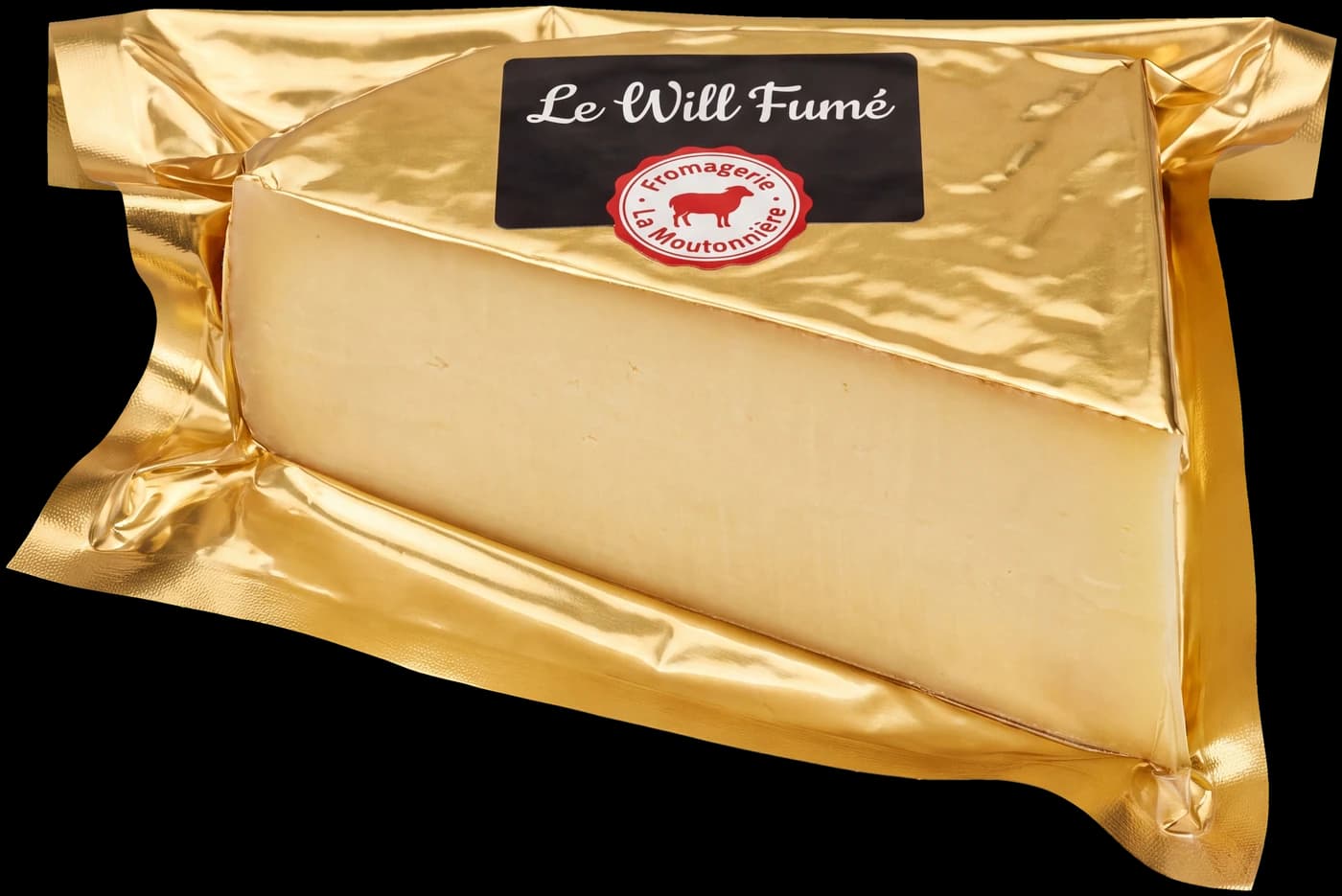 La Moutonnière Will fumé in its gold wrapping