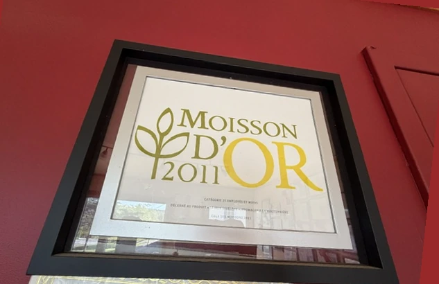 Moisson d'Or 2011 diploma, photographed