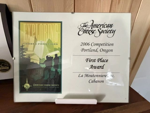American Cheese Society 2006 diploma, Portland OR, 1st place Cabanon, photographed
